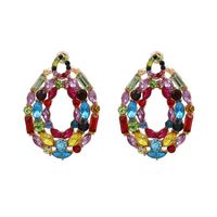 Exaggerated Geometric Round Female Fashion Color Earrings main image 2