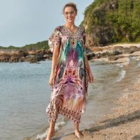 Fashion Seaside Beach Quick-drying Loose Large-size Long Skirt Vacation Sunscreen main image 5