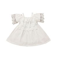 Simple Sling Skirt Baby White Lace Sleeve Dress Children's Clothing sku image 2