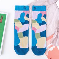Camouflage Long Tube Socks Female Trend Korean Style Hit Color Embroidered Cotton Socks sku image 3