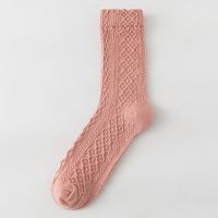 Autumn And Winter New Socks Female Mid-tube Warm Threaded Simple Mid-thickness Stockings sku image 2