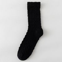 Autumn And Winter New Socks Female Mid-tube Warm Threaded Simple Mid-thickness Stockings sku image 3