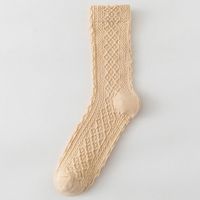 Autumn And Winter New Socks Female Mid-tube Warm Threaded Simple Mid-thickness Stockings sku image 6
