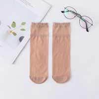 Summer Lightweight Pure Color Mesh Breathable In-tube Sandals Socks 10 Pairs sku image 1