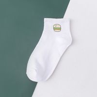 Summer Thin Light-mouth Solid Color Socks Printing Sweat-absorbent Breathable Socks sku image 1