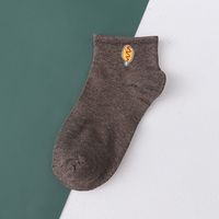 Summer Thin Light-mouth Solid Color Socks Printing Sweat-absorbent Breathable Socks sku image 3