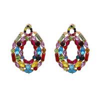 Exaggerated Geometric Round Female Fashion Color Earrings sku image 1