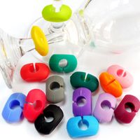 12pcs Mixed Color Silicone Wine Glass Identifier Wholesale main image 3