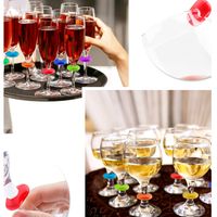 12pcs Mixed Color Silicone Wine Glass Identifier Wholesale main image 5