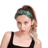 Fashion New Color Satin Fabric Hair Band Polka Dots Knotted Simple Wide Headband main image 4