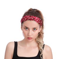 Fashion New Color Satin Fabric Hair Band Polka Dots Knotted Simple Wide Headband main image 5