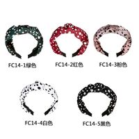 Fashion New Color Satin Fabric Hair Band Polka Dots Knotted Simple Wide Headband main image 6