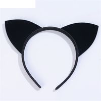 New Sexy Black Flocking Cat Ears Headband Wholesale main image 5