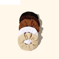 Knitted Solid Color Stretch Headband Scrunchy Tie Hair Headband main image 3