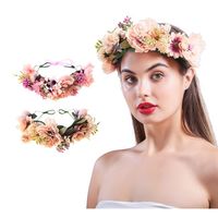 Fashion Headband Simulation Flowers Christmas Halloween Wreath main image 3