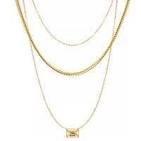 Fashion Geometric Stainless Steel Flat Snake Chain Necklace main image 2
