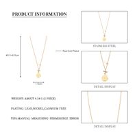 Korean Geometric Creative Round Necklace Personality Stainless Steel Necklace Wholesale main image 5
