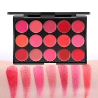 Fashion Matte Velvet Matte 15-color Lip Gloss Tray Waterproof Lipstick Tray main image 4