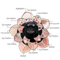 Conjunto De Maquillaje Multifuncional De Paleta De Flor De Ciruelo Negro Grande main image 6