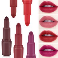 Moda Ladrillo Rojo Bala Lápiz Labial Lápiz Labial Mate Esmalte De Labios main image 4