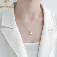 Fashion Little Ball Clavicle Chain Simple Copper Necklace Wholesale main image 2