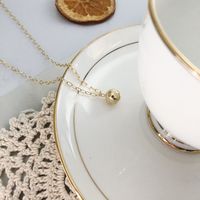Fashion Little Ball Clavicle Chain Simple Copper Necklace Wholesale main image 5