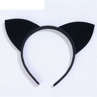 New Sexy Black Flocking Cat Ears Headband Wholesale sku image 1