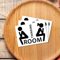 Wholesale 3pcs Thinking Room Toilet Lid Decal main image 8