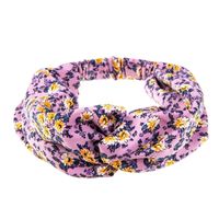 Chiffon Small Floral Cross Headband Knotted Sports Hair Headband sku image 1