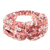 Chiffon Small Floral Cross Headband Knotted Sports Hair Headband sku image 5