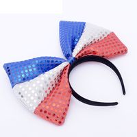 New Large Bow Sequined Fabric Flag Headband Wholesale sku image 3