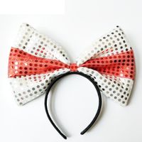 New Large Bow Sequined Fabric Flag Headband Wholesale sku image 5