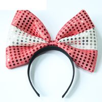 New Large Bow Sequined Fabric Flag Headband Wholesale sku image 8