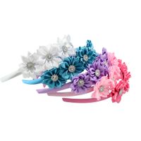 Diadema Para Niños, Venta Al Por Mayor, Diadema Hecha A Mano Con 4 Flores Poligonales Tachonadas De Diamantes main image 4