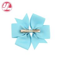 Wholesale Large Handmade Ribbed Ribbon Fishtail Bow Children's Headdress main image 3