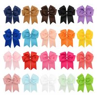 6 Inch Ribbed Satin Ribbon Fishtail Double-layer Streamer Bow Children's Hair Accessories main image 3