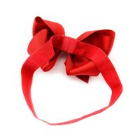 Children's Handmade Solid Color Flower Bow Baby Headband Wholesale main image 3