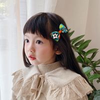 Children's Hair Accessories Handmade Ribbon Bow Hairpin Wholesale main image 4