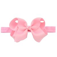 European And American Children's Handmade Solid Color Alice Flower Bow Baby Headband main image 3