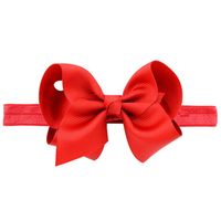 European And American Children's Handmade Solid Color Alice Flower Bow Baby Headband main image 4