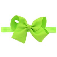 European And American Children's Handmade Solid Color Alice Flower Bow Baby Headband main image 5