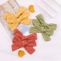 Korean Wrinkle Cloth Bow Hairpin Student Baby Hair Accessories Wholesale main image 3
