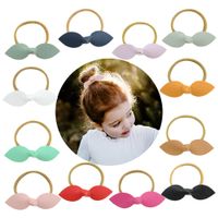 Leather Bow Exquisite Hair Tie Girl Cute Headband Rubber Band Headdress main image 1