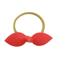 Leather Bow Exquisite Hair Tie Girl Cute Headband Rubber Band Headdress main image 4