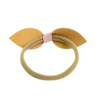 Leather Bow Exquisite Hair Tie Girl Cute Headband Rubber Band Headdress main image 6
