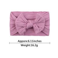 European And American Children's Solid Color Elastic Bow Headband Wholesale main image 3