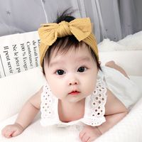 European And American Children's Solid Color Elastic Bow Headband Wholesale main image 6