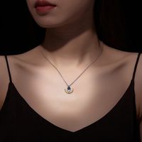 Astronaut Sterling Silver Couple Clavicle Chain Light Luxury Niche Pendant Necklace Female main image 5