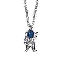 Astronaut Sterling Silver Couple Clavicle Chain Light Luxury Niche Pendant Necklace Female main image 6