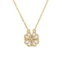 Simple Heart To Heart Four-leaf Clover Necklace Female Fashion Silver Necklace main image 6